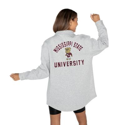 Mississippi State Gameday Couture Way To Go Fleece Applique Shacket