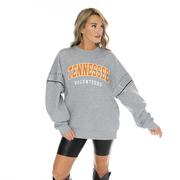  Tennessee Gameday Couture Competitive Edge Drop Shoulder Jewel Crew