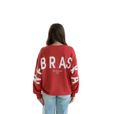 Nebraska Gameday Social Barkley Split Oversized Crew