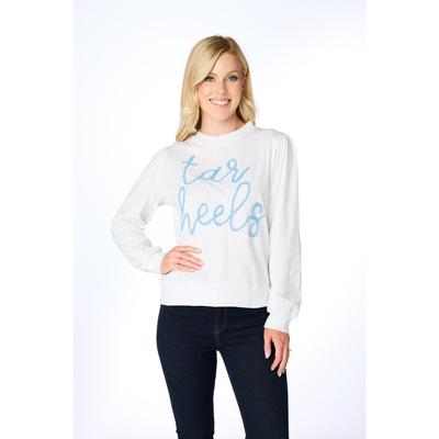 UNC Stewart Simmons The Glitter Script Long Sleeve Sweater