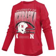  Nebraska Pressbox Women's Sheffield Long Sleeve Curved Hem Top