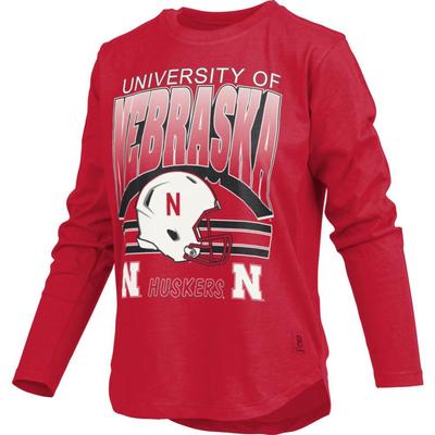 Nebraska Pressbox Women's Sheffield Long Sleeve Curved Hem Top