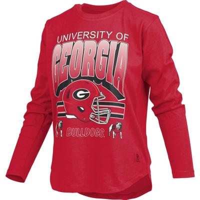 Georgia Pressbox Women's Sheffield Long Sleeve Curved Hem Top