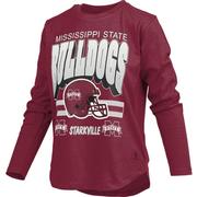  Mississippi State Pressbox Women's Sheffield Long Sleeve Curved Hem Top