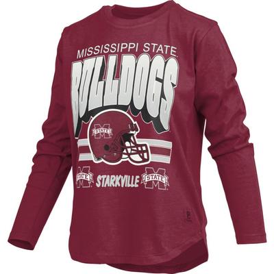 Mississippi State Pressbox Women's Sheffield Long Sleeve Curved Hem Top