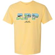  App State Campus Fill Letters Comfort Colors Tee