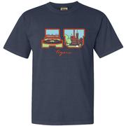  Auburn Campus Fill Letters Comfort Colors Tee