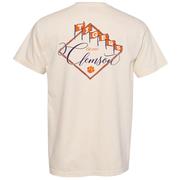  Clemson Flags Stylized Script Comfort Colors Tee