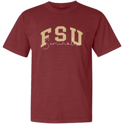 Florida State Classic Arch Over Script Comfort Colors Tee