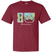  Indiana Campus Fill Letters Comfort Colors Tee