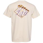  Lsu Flags Stylized Script Comfort Colors Tee