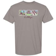  Mississippi State Campus Fill Letters Comfort Colors Tee