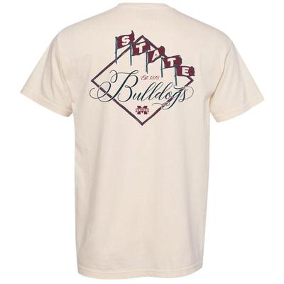 Mississippi State Flags Stylized Script Comfort Colors Tee