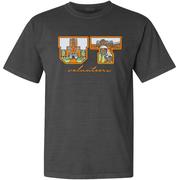  Tennessee Campus Fill Letters Comfort Colors Tee