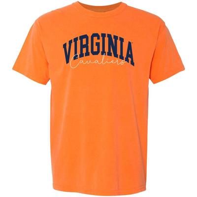 Virginia Classic Arch over Script Comfort Colors Tee BURNT_ORANGE