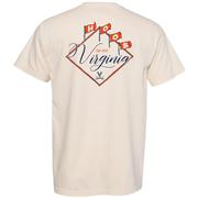  Virginia Flags Stylized Script Comfort Colors Tee