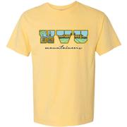  West Virginia Campus Fill Letters Comfort Colors Tee