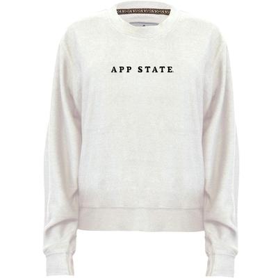 App State Women's Amelia Vintage Terry Inside Out Crew