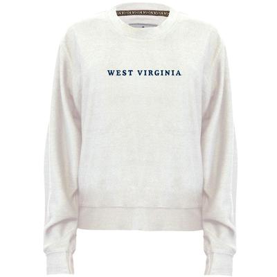 West Virginia Women's Amelia Vintage Terry Inside Out Crew