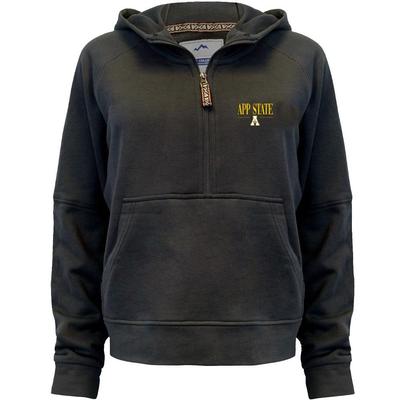 App State Women's Ana Vintage Terry Hooded 1/4 Zip