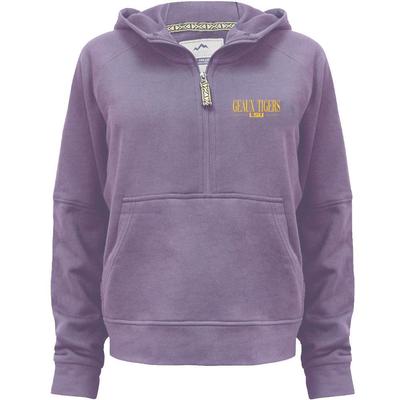 LSU Women's Ana Vintage Terry Hooded 1/4 Zip