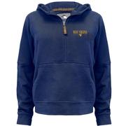  West Virginia Women's Ana Vintage Terry Hooded 1/4 Zip