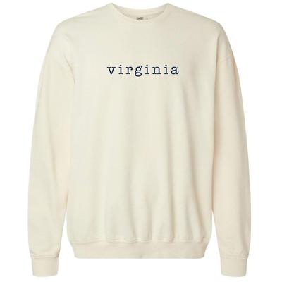 Virginia Women's Embroidered Lightweight Comfort Colors Crew