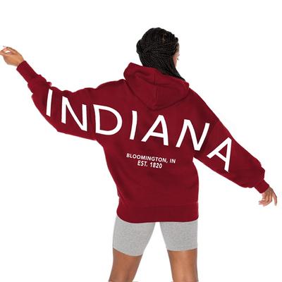 Indiana Gameday Couture Never Stop Oversized Premium Hoodie