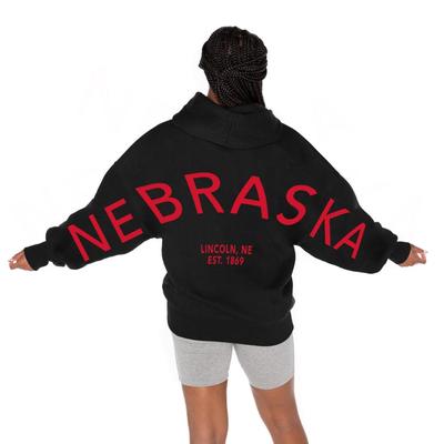 Nebraska Gameday Couture Never Stop Oversized Premium Hoodie