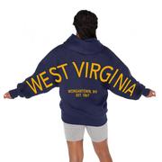  West Virginia Gameday Couture Never Stop Oversized Premium Hoodie