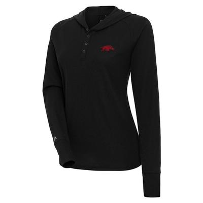 Arkansas Antigua Aspiration Long Sleeve Knit Shirt