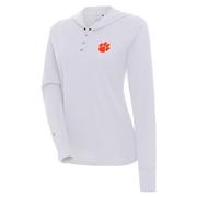  Clemson Antigua Aspiration Long Sleeve Knit Shirt