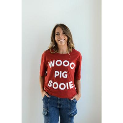 Arkansas Gameday Social Perkins Chenille Comfort Tee