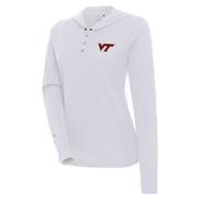  Virginia Tech Antigua Aspiration Long Sleeve Knit Shirt