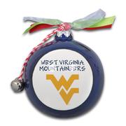  West Virginia Mountaineers Ceramic Globe Ornament