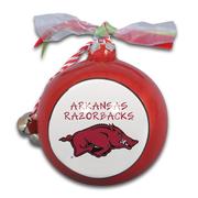  Arkansas Razorbacks Ceramic Globe Ornament