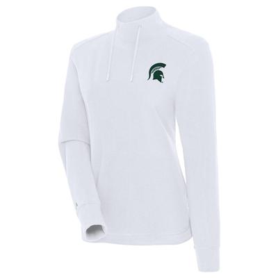 Michigan State Antigua Moment Mock Neck Fleece Pullover