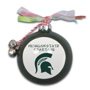  Michigan State Spartans Ceramic Globe Ornament