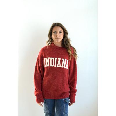 Indiana Gameday Social Varsity Mock Neck Sweater