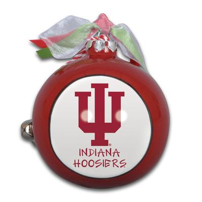 Indiana Hoosiers Ceramic Globe Ornament