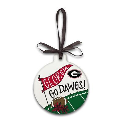 Georgia Bulldogs Ceramic Flat Ornament