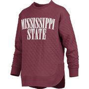  Mississippi State Pressbox Women's Pasadena Quilted Crew