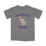  Lsu B- Unlimited Block Letters Comfort Colors Tee