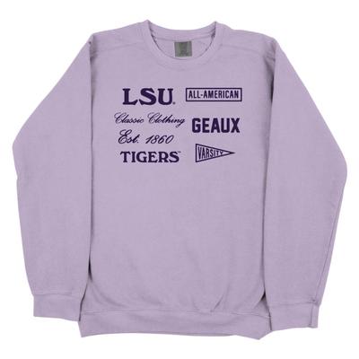 LSU B-Unlimited Vintage 90's Comfort Colors Crew