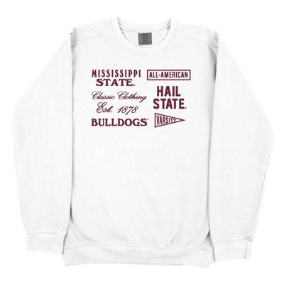 Mississippi State B-Unlimited Vintage 90's Comfort Colors Crew