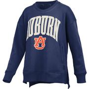  Auburn Pressbox Women's Venice Hi- Lo Fleece Crew