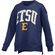  Etsu Pressbox Women's Venice Hi- Lo Fleece Crew