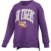  Lsu Pressbox Women's Venice Hi- Lo Fleece Crew