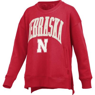 Nebraska Pressbox Women's Venice Hi-Lo Fleece Crew