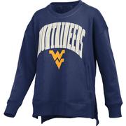  West Virginia Pressbox Women's Venice Hi- Lo Fleece Crew